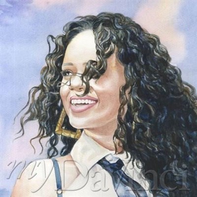 Robyn Rihanna Fenty Watercolor Print,by myDaVinci - myDaVinci